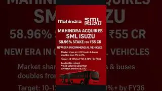 New Era in commercial Vehicle, Mahindra acquires SML ISUZU #trending #viral #shorts #video #vehicles
