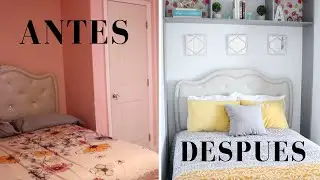 ANTES Y DESPUES Renovación de cuarto pequeño / makeover before and after