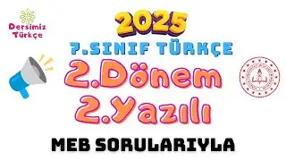 7. Sınıf Türkçe 2. Dönem 2. Yazılı Soru Çözümleri