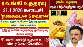 வங்கியில் நகை கடன் உள்ளவர்களுக்கு 2 மகிழ்ச்சி தகவல்!| Bank news in Tamil | State Bank | Magalir 1000