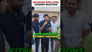 Shocking Student Reaction after JEE Mains 2025 Exam 7 April 😱💀 #shorts #esaral #jee #jee2025