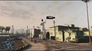 Grand Theft Auto V Eleven with her telekinesis vs. cops