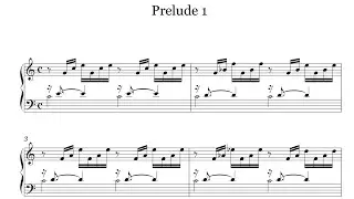 Prelude 1 (Recomposed) | Score Video - Minutes of Minute Miniatures