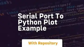 Serial port to python plot example