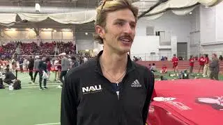 Drew Bosley after 7:36.42 NCAA record in 3000m at BU