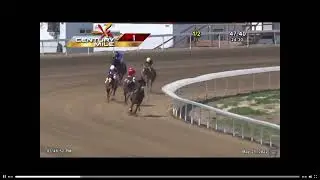 Desean Bynoe winning his first ride of the season on Sportscarr at Century Mile