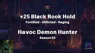 +25 Black Rook Hold | Havoc Demon Hunter PoV | Fortified/Afflicted/ Raging