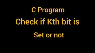 Check whether I-th bit ser or not | Bit Manipulation