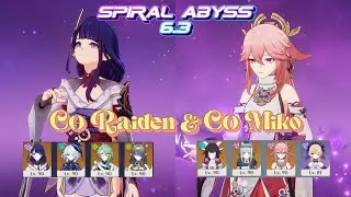 premium AFK team is here LMAOOOO | Genshin Impact 6.3 Luna 4 Spiral Abyss Floor 12 36 Stars #eimiko