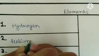 Atomic elements 1 to 10 Fancy and Stylish writing #devanshwritingstar