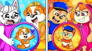 Cold vs Hot Parents? Brewing Cute Baby Factory | Paw Patrol Ultimate Rescue x Rainbow 3