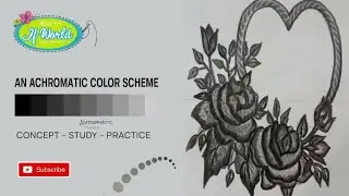 ACHROMATIC  COLOUR SCHEME // FABRIC  PAINTING// COLOUR MIXING