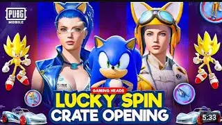 Sonic crate opening and gameplay with sonic outfit PUBG new Collab 