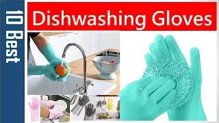 Dishwashing Gloves | Silicone Scrubbing Gloves |Scrub Cleaning Gloves with Scrubber for Pet Grooming