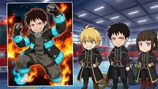 Fire Force characters watch edits to themselves | Gacha Rectoin
