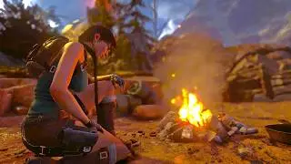Chill Vibes: Base Camp Ambience with Tomb Raider's Lara Croft