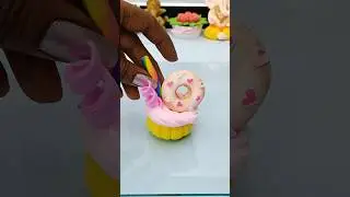 Donut Cupcake Clay Art 🍩🧁 | Creative DIY Clay Idea #youtubeshorts #craft #diy