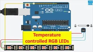 Temperature based Color visualization RGB LEDs Arduino Simulation | Arduino Projects