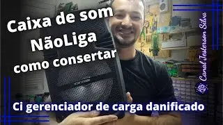 Caixa de som Bluetooth, não liga.