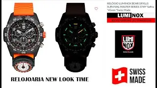 REL&Oacute;GIO LUMINOX BEAR GRYLLS SURVIVAL MASTER SERIES 3749 *Safira  *Swiss Made New Look Time Rel&oacute;gios