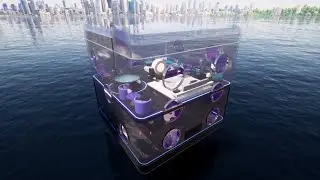 Glass Cube House - 3D Fantasy render