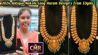 🤩🤩2024 Lightweight Long #Haram Collections l #Nakshi U Shape Harams l #Gold Haram Designs #cmr 53gms