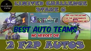 Vengeful Centaur Limited Challenge Stage 6 - Tarkus' Past (2 Auto Mode   Perfect Teams) Lords Mobile