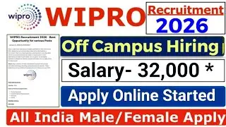 Wipro Recruitment 2026 | Wipro New Vacancy 2026 | Wipro Jobs 2026 | Wipro Job Hiring 2026