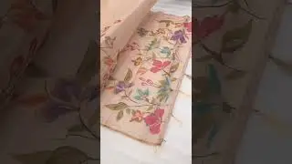 Erode silktissue floral diaital printsaree with cutdana outing& zari weaving border# printed