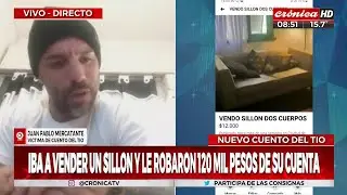 ESTAFA VIRTUAL: Puso un sillón a la venta y le robaron 120 mil pesos