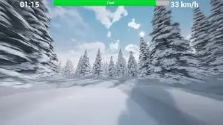 Snowmobile simulator, first gameplay video