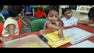 Developing motor skills by tracing sleeping line, slanting lines and standing line 
