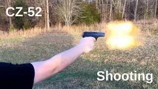 Czech CZ-52 Pistol shooting