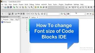How To change Font size of Code Blocks IDE