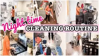 NIGHT TIME CLEAN WITH ME 2021 // WORKING MOM CLEANING ROUTINE // SPEED CLEANING MOTIVATION