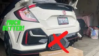 Installing 2020 Rear Bumper Garnishes on My Civic Type R!