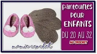 Comment faire des chaussons, pantoufles ou bottines de 2 à 10 ans au crochet facile, pas à pas tuto