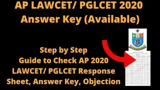 AP LAWCET 2020 Answer Key (Available) -How to Check AP PGLCET Response Sheet,  Answer Key, Objection