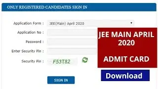 Jee main April 2020 admit card release, jee mains 2020 April