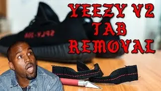 How to remove the tabs off of Adidas Yeezy V2s - Customs with Vick