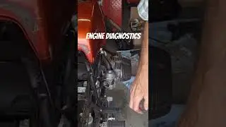 Leak-down test shows cylinder damage #engine #mechanic #diagnostics
