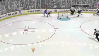 NHL 14: GOALIE GETS HIP CHECKED SERIOUS INJURY!