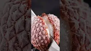 Oddly Satisfying Frozen Fruit Cutting ASMR | Lychee