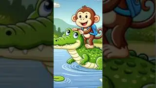 The Monkey and the Crocodile Story |Story for Children | kidspride #readenglishstory| 1 minute story