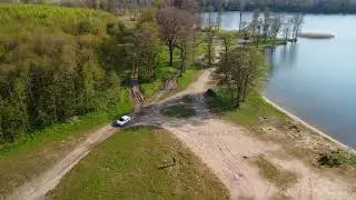 Przelot dronem.