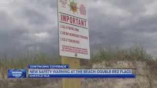 New safety warning at the beach: Double red flags