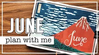 Painting Hokusai in my bullet journal | June 2020 Plan With Me