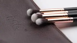 MSQ Set of 12 eyeshadow makeup brushes Pro Rose