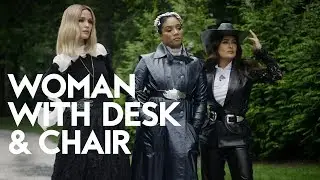 Salma Hayek, Tiffany Haddish, & Rose Byrne on How to be A Boss | Woman with Desk and Chair | InStyle