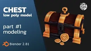 Low poly Treasure Chest game model #1 | modeling